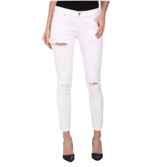 AGoldE Collette Crop Skinny in Malibu Distressed New Size 29